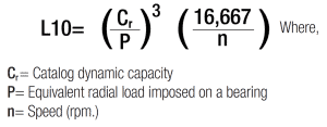 bearing lifespan l10 calculation