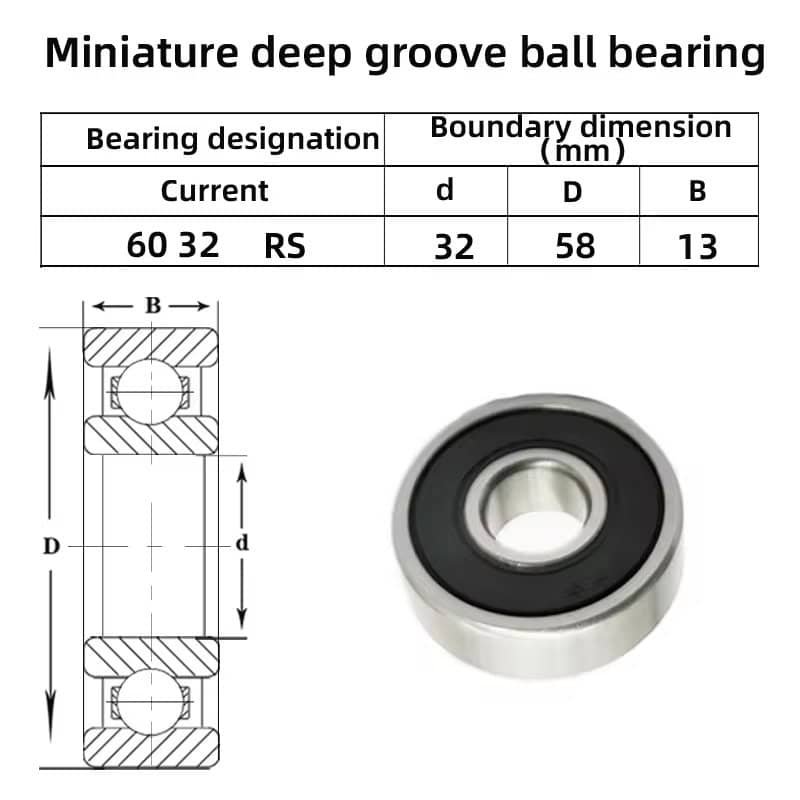 60 32 2rs bearing dimension