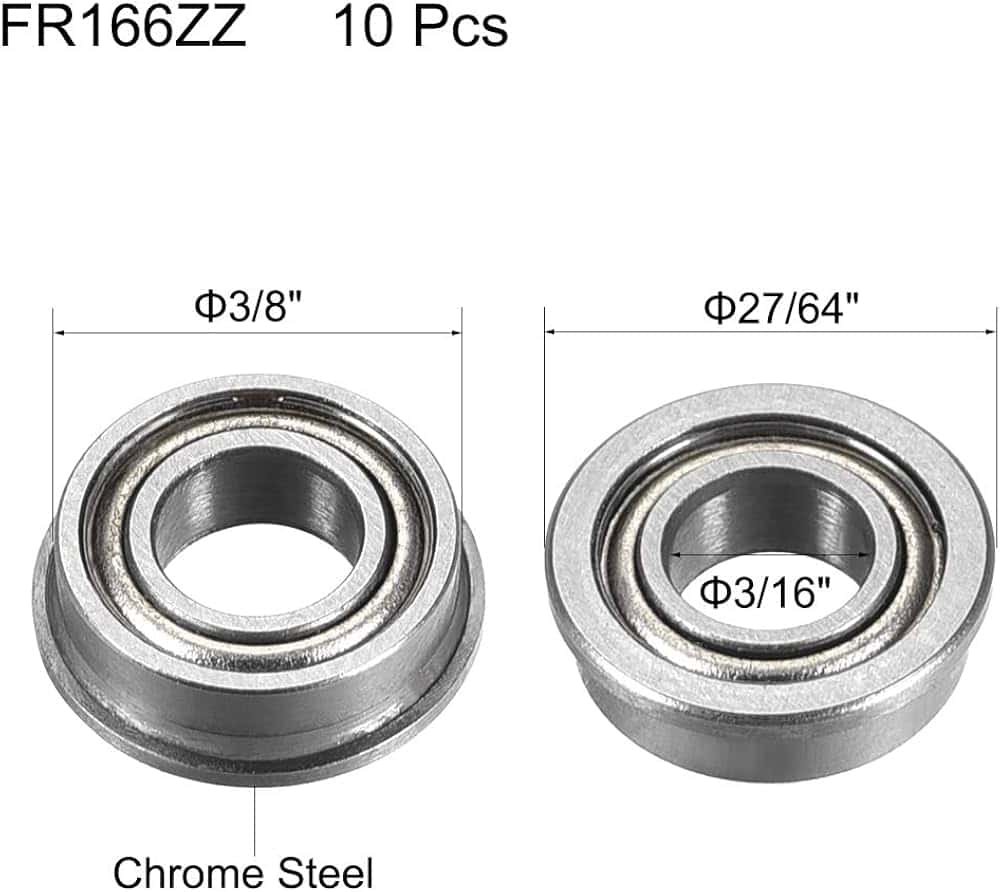 fr166 zz flanged miniature ball bearing