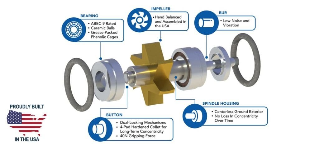 dental handpiece bearings