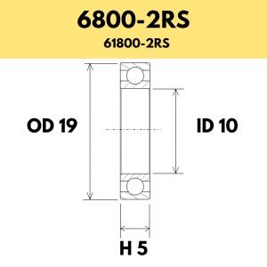 6800 bearings dimensions