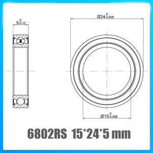 6802 bearing dimensions