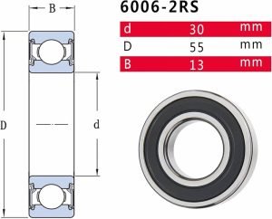 6006 bearing dimensions